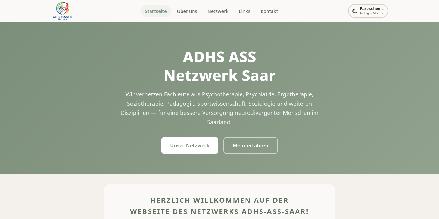 Website-Vorschau: ADHS ASS Saar